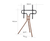 Hama Stojak do TV typu sztaluga wygląd drewna VESA 600x400 75" - 1516985 - zdjęcie 3